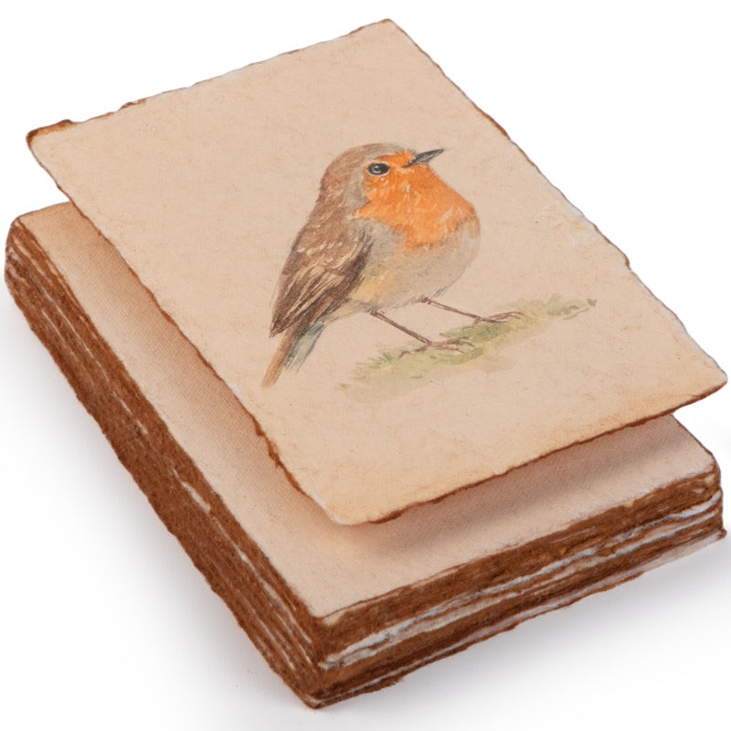Wanderings Handmade Antique Deckle Edge Blank Cards - 4"x6" Package of 50 - Mixed Media Cards for Announcements Invitations Crafts - Thick Deckled Edge Paper 150 GSM Recycled Paper - Image 1